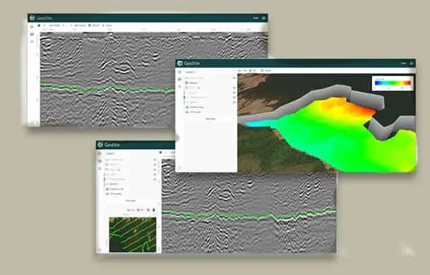 Software especializado de análisis y postprocesamiento de datos de georadar